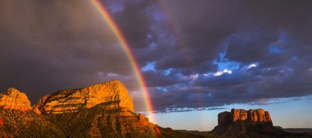 A stunning double rainbow