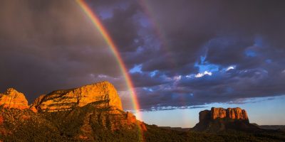 A stunning double rainbow